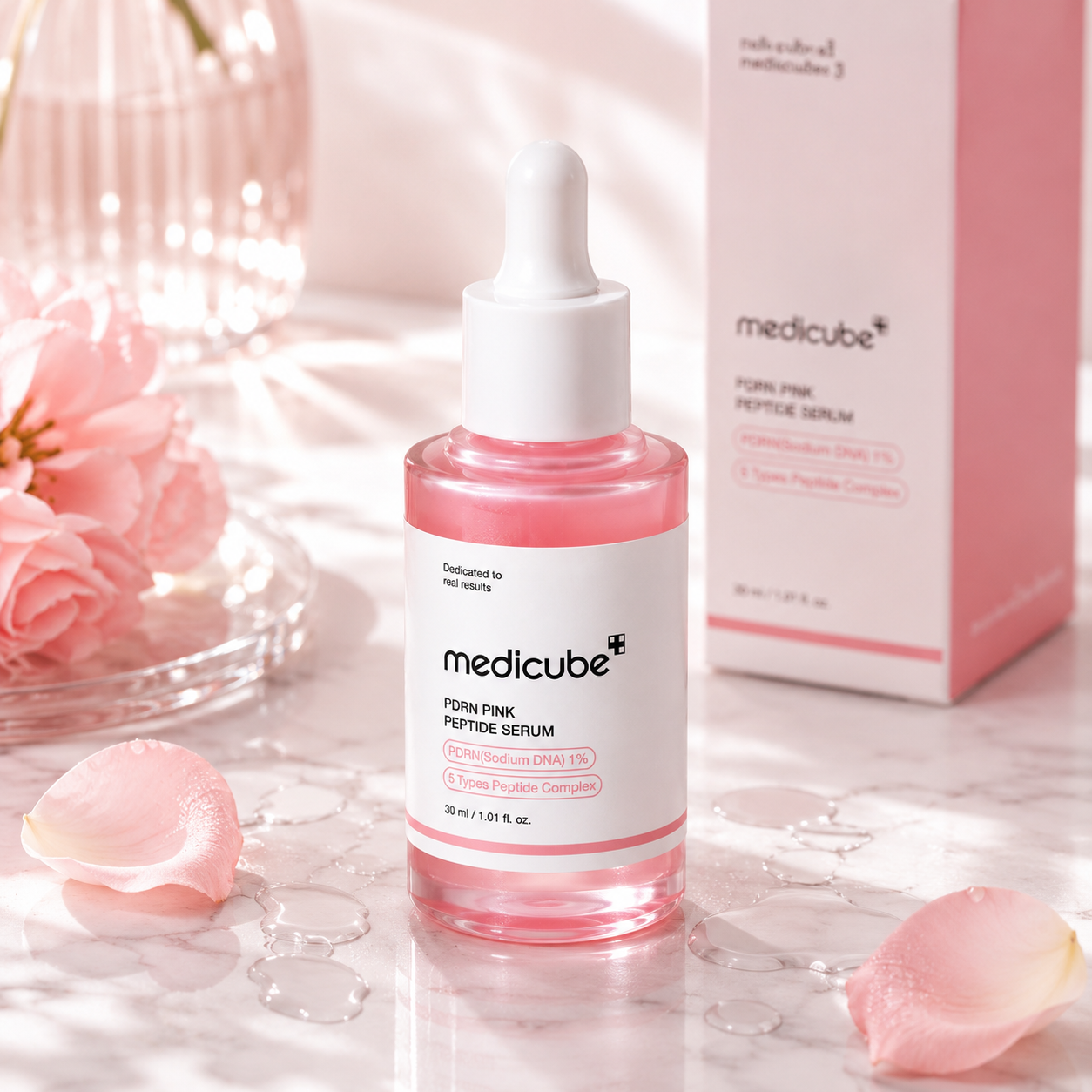 Medicube peptide serum: Luminosidad y firmeza en cada gota.