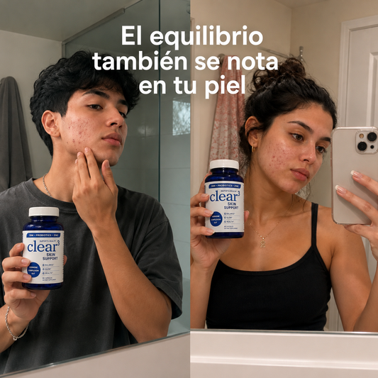 Clear 3 Skin Support: Apoyo integral para una piel saludable.