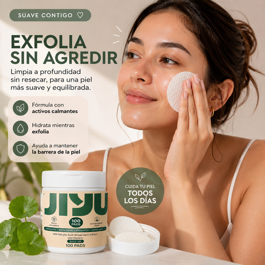 Almohadillas jiyu: Piel limpia y luminosa en segundos