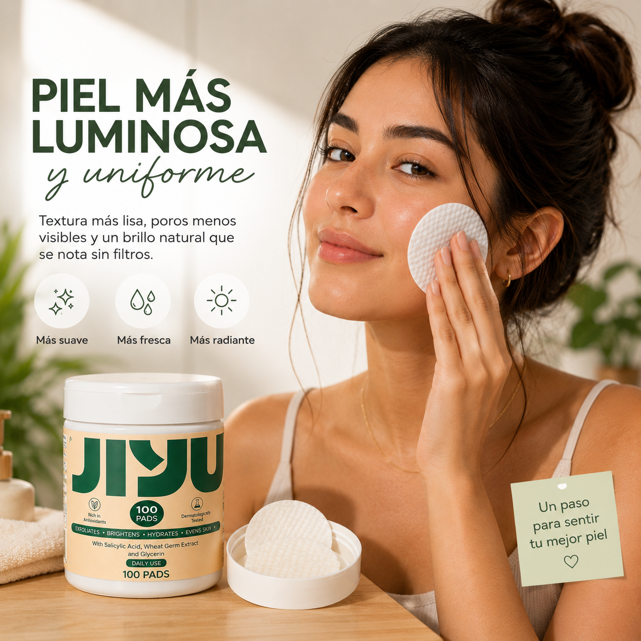 Almohadillas jiyu: Piel limpia y luminosa en segundos