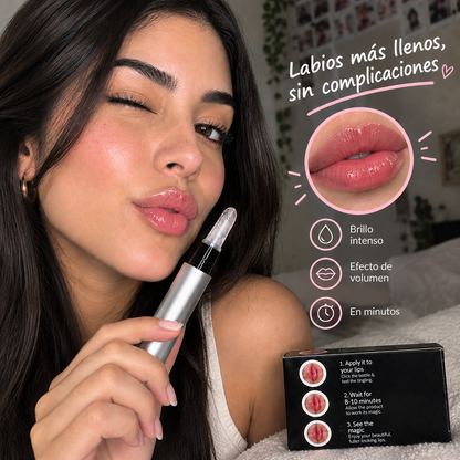 Brillo: Labios más voluminosos en minutos.