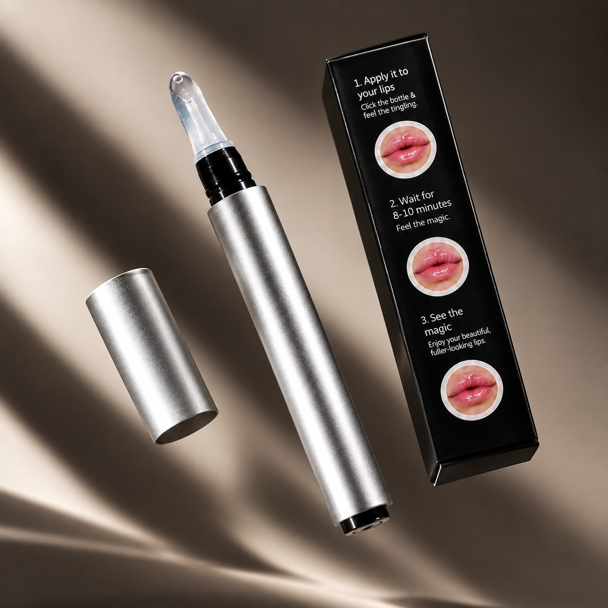 Brillo: Labios más voluminosos en minutos.