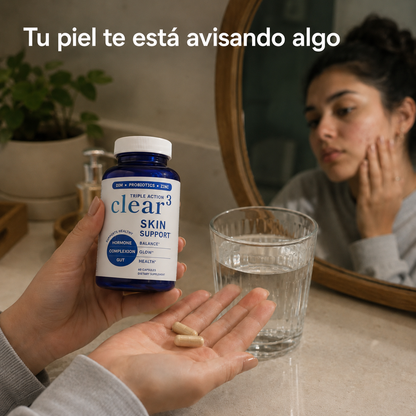 Clear 3 Skin Support: Apoyo integral para una piel saludable.