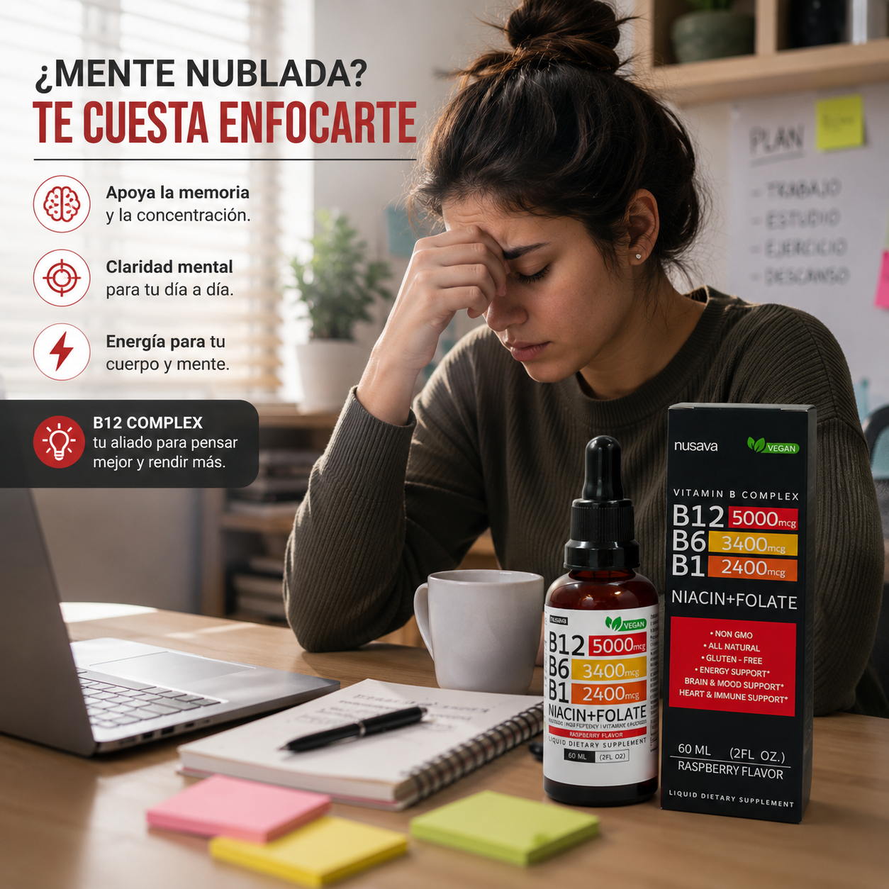 Vitamin B complex: Energia y enfoque diario