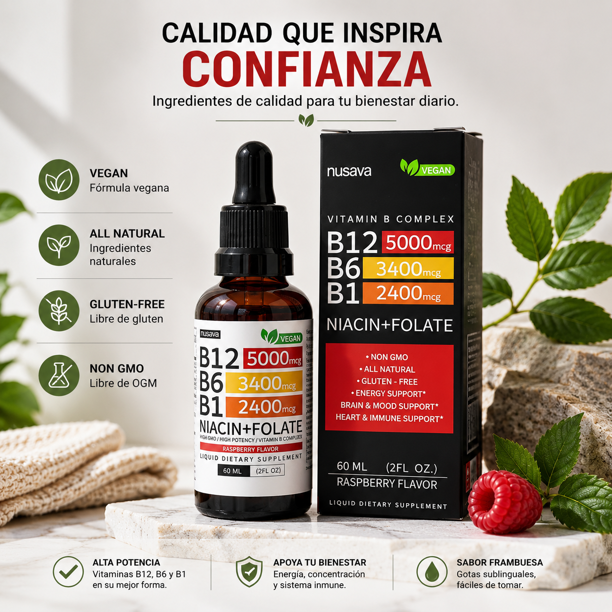 Vitamin B complex: Energia y enfoque diario