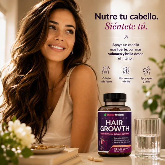 Rainbow Nutrients Hair Growht: Cabello más fuerte desde adentro