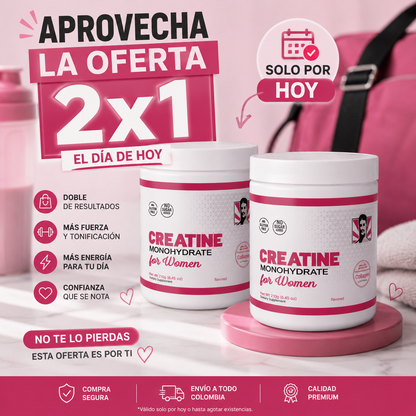 Creatine Monohydrate For Women: Fuerza que se nota, confianza que crece.
