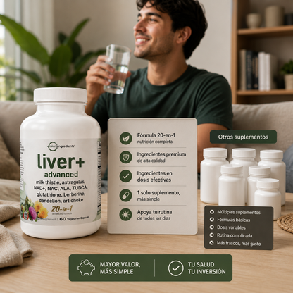 Microingredients Liver Advanced: Más ligereza, menos complicaciones.