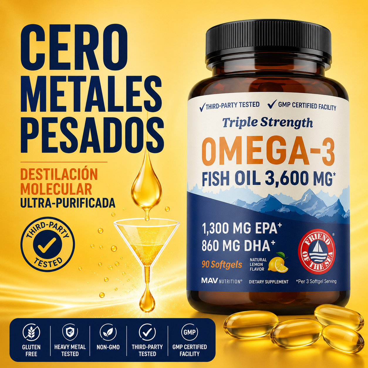 Triple Strongth Omega 3: Más pureza, mejores resultados