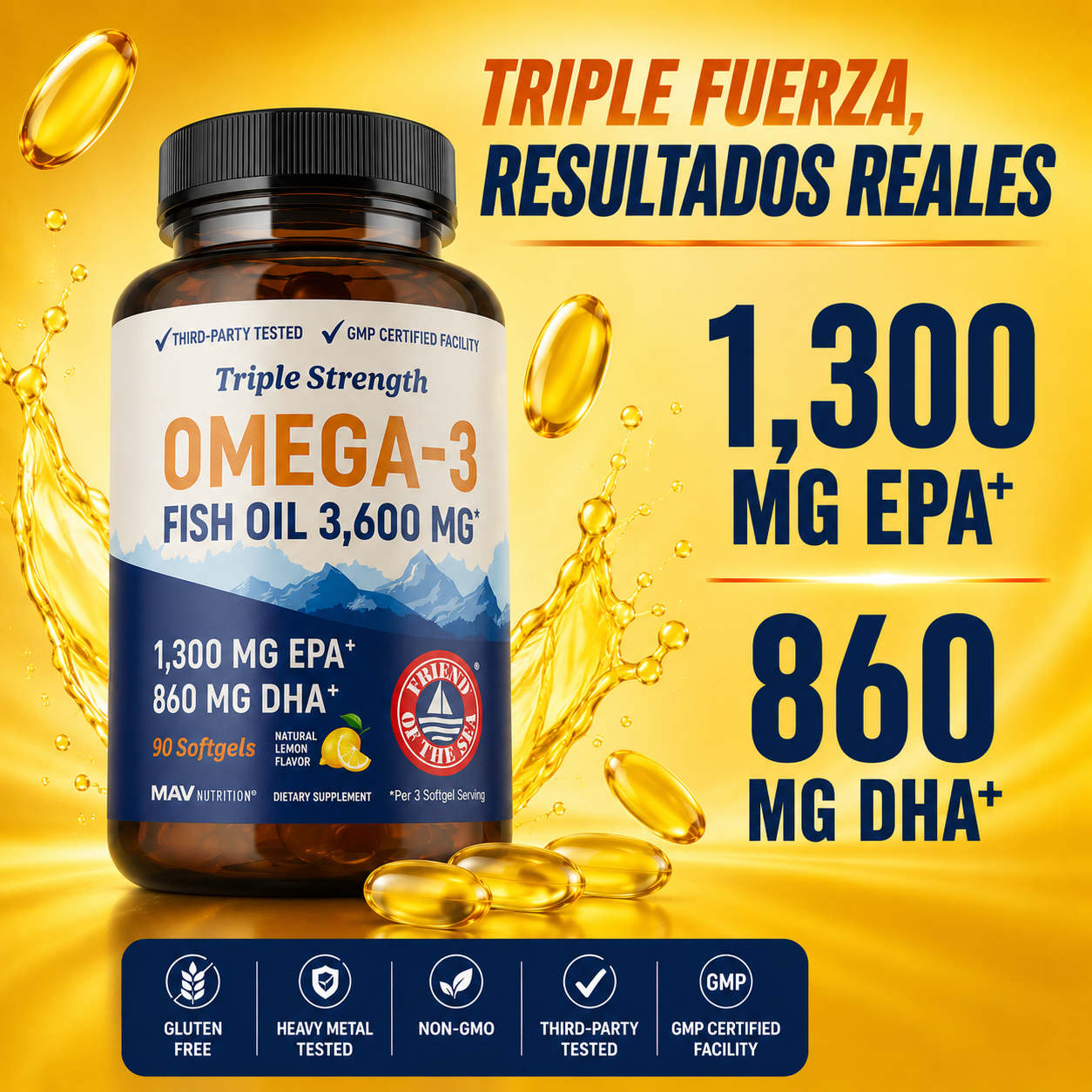Triple Strongth Omega 3: Más pureza, mejores resultados